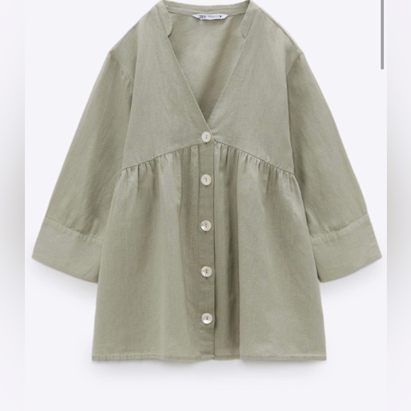 Zara Linen Blouse - Picture 1 of 4